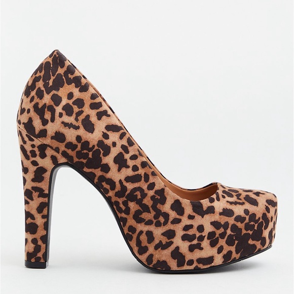 Torrid Leopard Faux Leather High Heel Platform Pump Size 13 WW - Picture 4 of 5